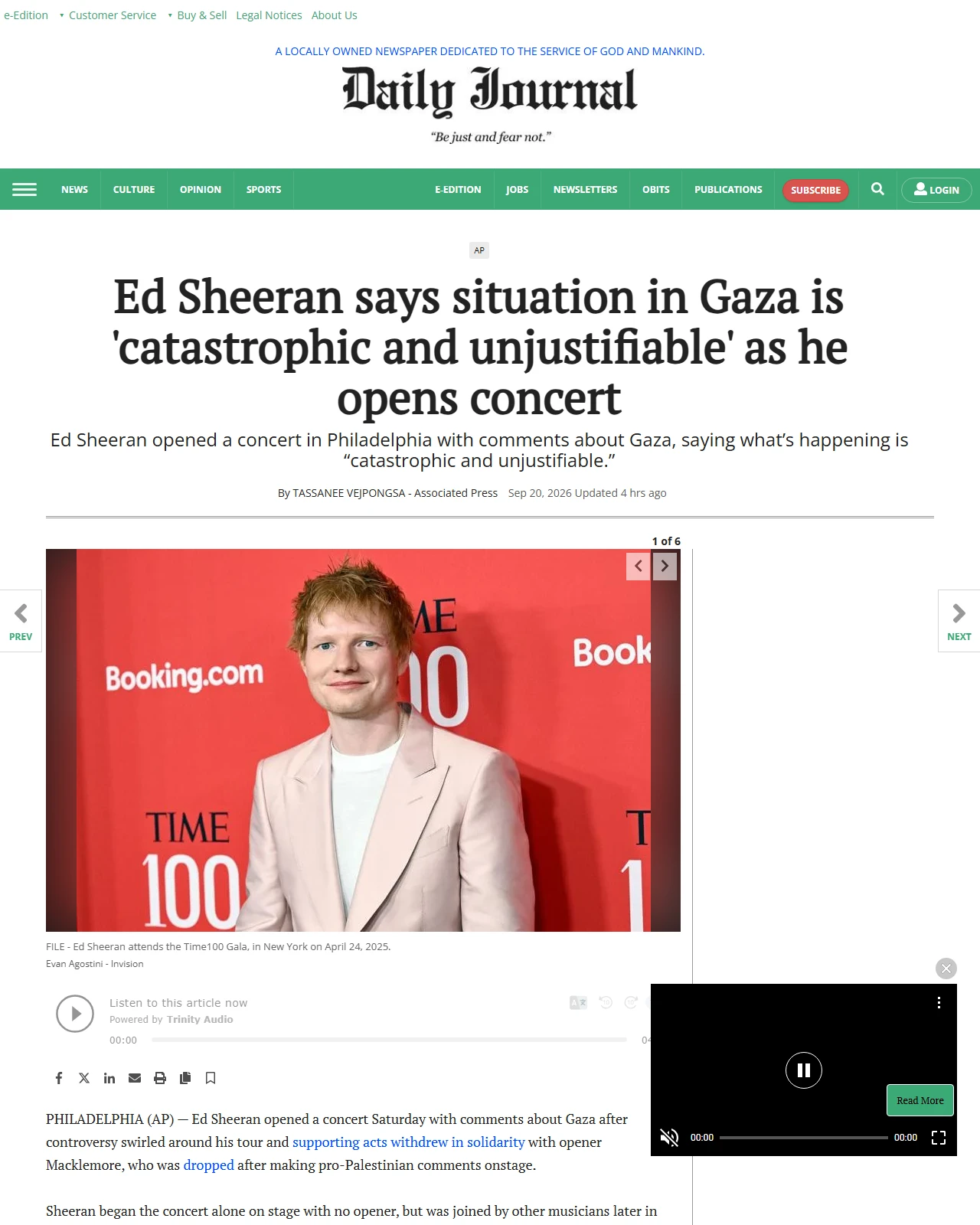 djournal.com as published: Ed Sheeran is set to return to stage for 1st time since Macklemore was cut and other acts withdrew