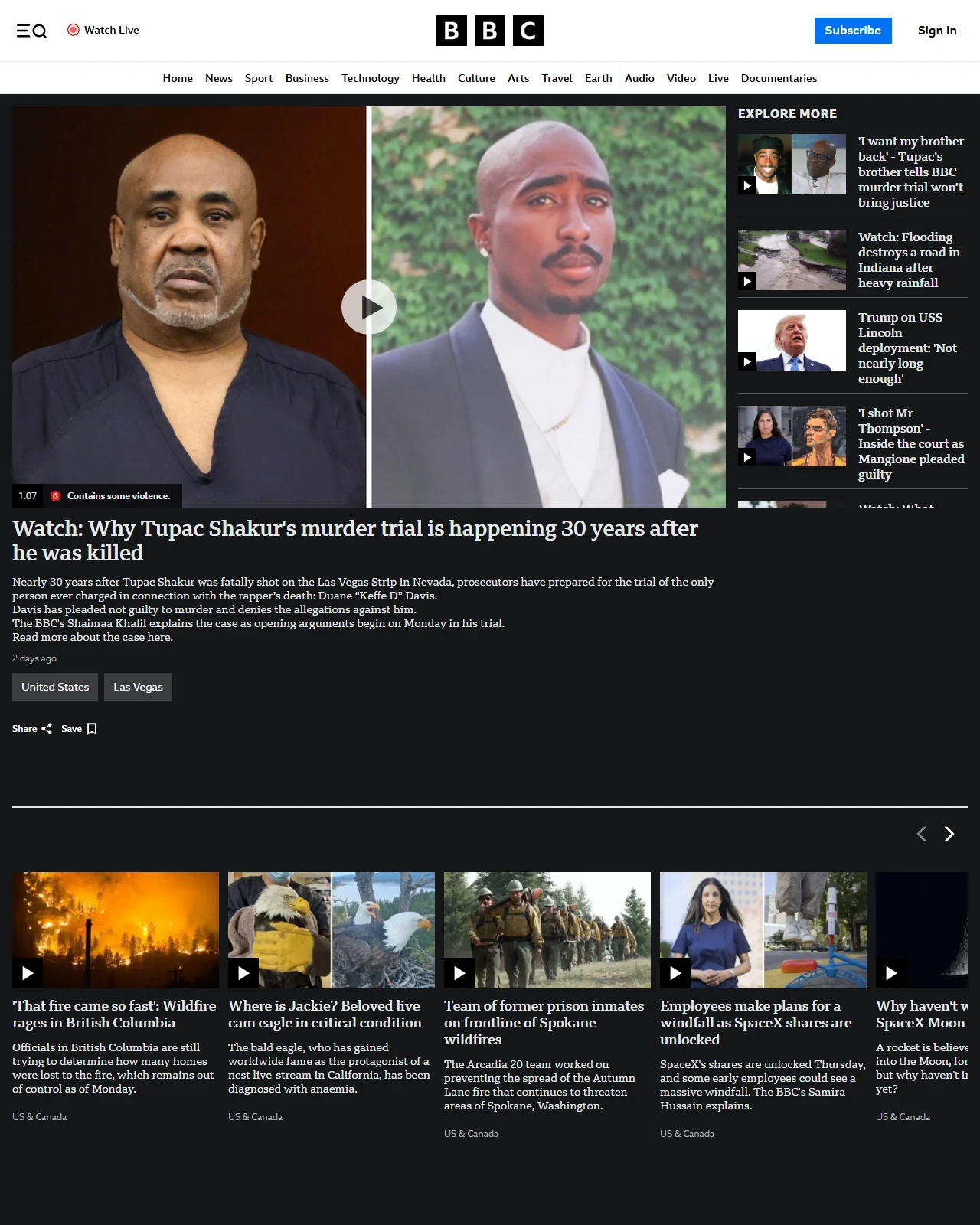 bbc.com as published: Watch: Why Tupac Shakur's murder trial is happening 30 years after he was killed