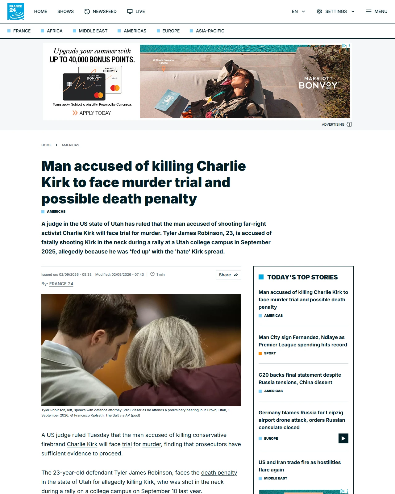 s.france24.com as published: Man accused of killing Charlie Kirk to face murder trial and possible death penalty