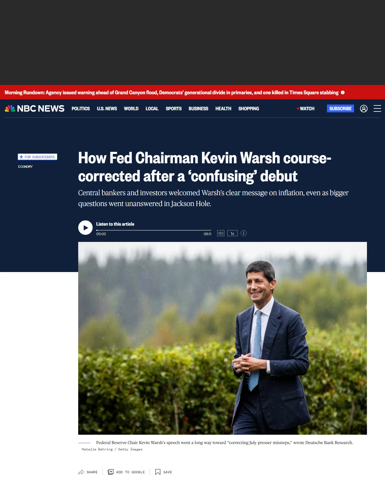 nbcnews.com as published: How Fed Chairman Kevin Warsh course-corrected after a ‘confusing’ debut