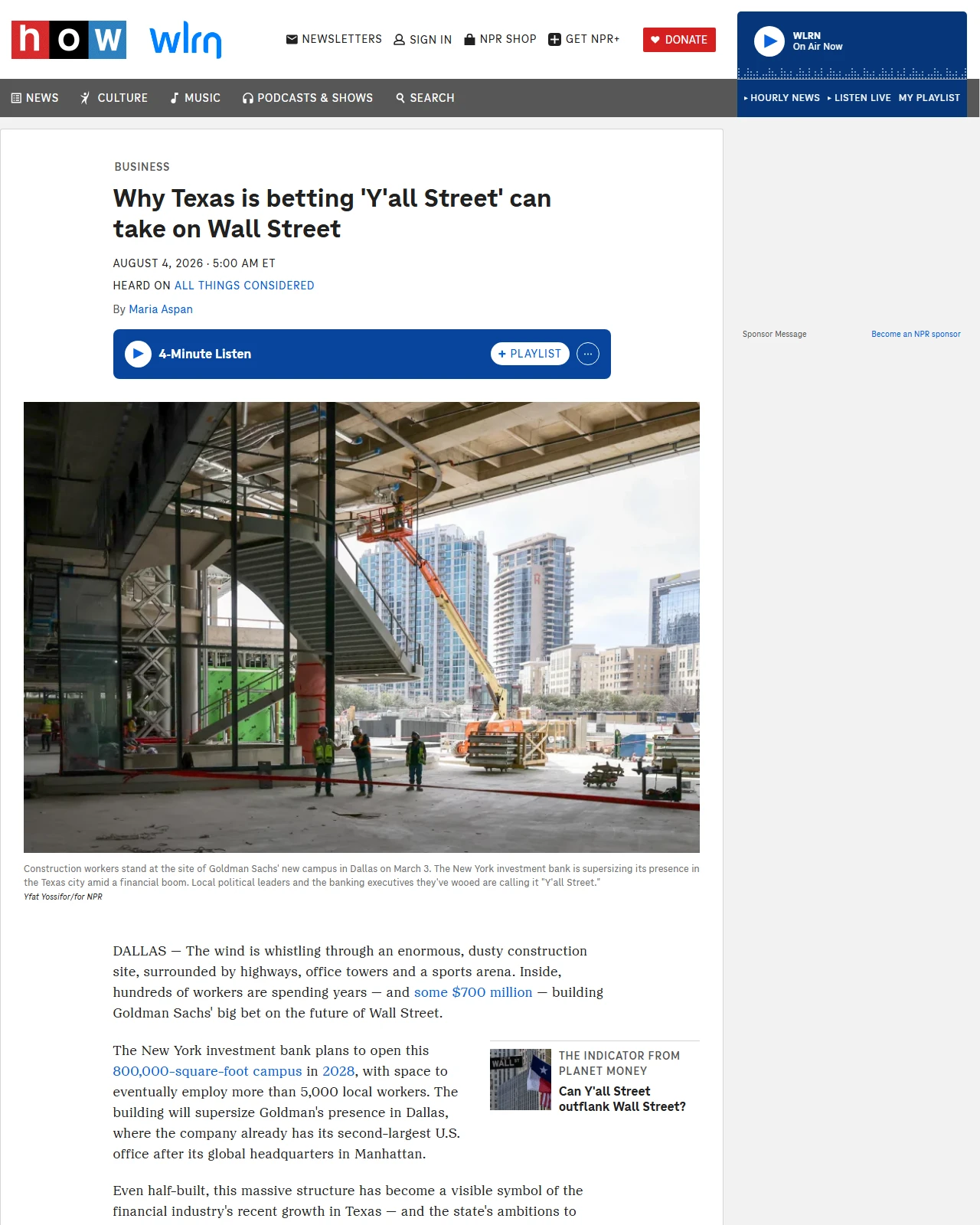 npr.org as published: Why Texas is betting 'Y'all Street' can take on Wall Street
