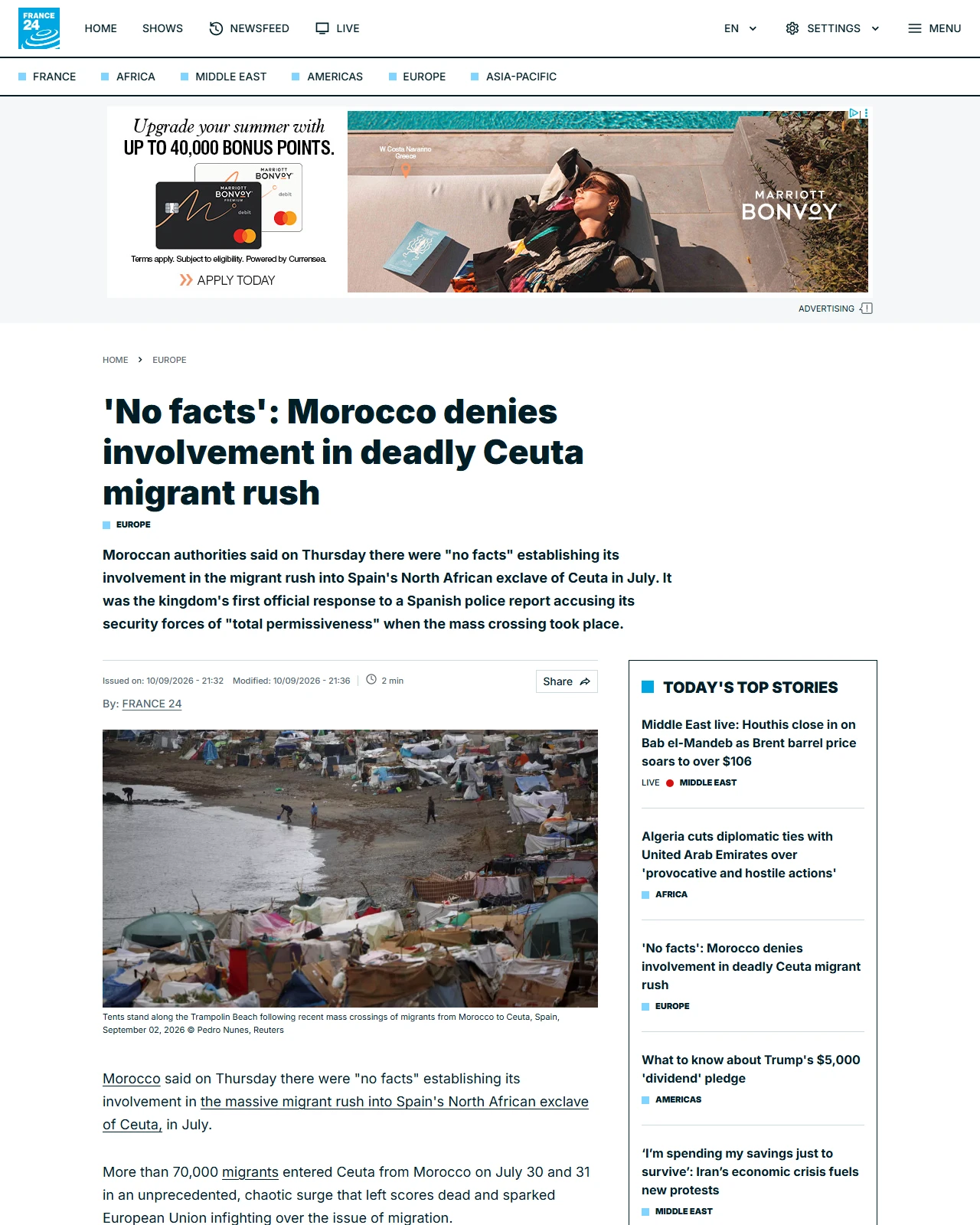 s.france24.com as published: 'No facts': Morocco denies involvement in deadly Ceuta migrant rush
