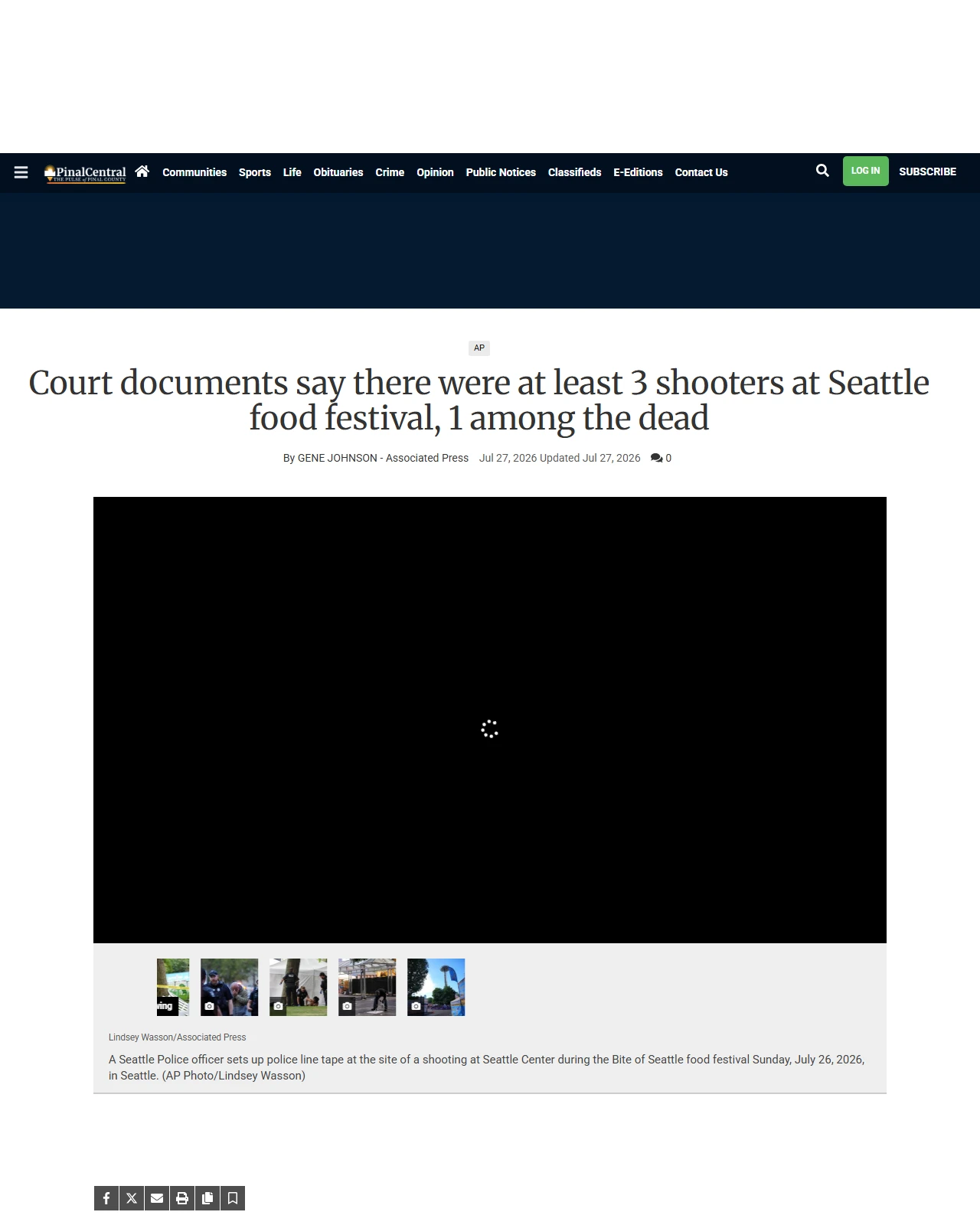 pinalcentral.com as published: Court documents say there were at least 3 shooters at Seattle food festival, 1 among the dead