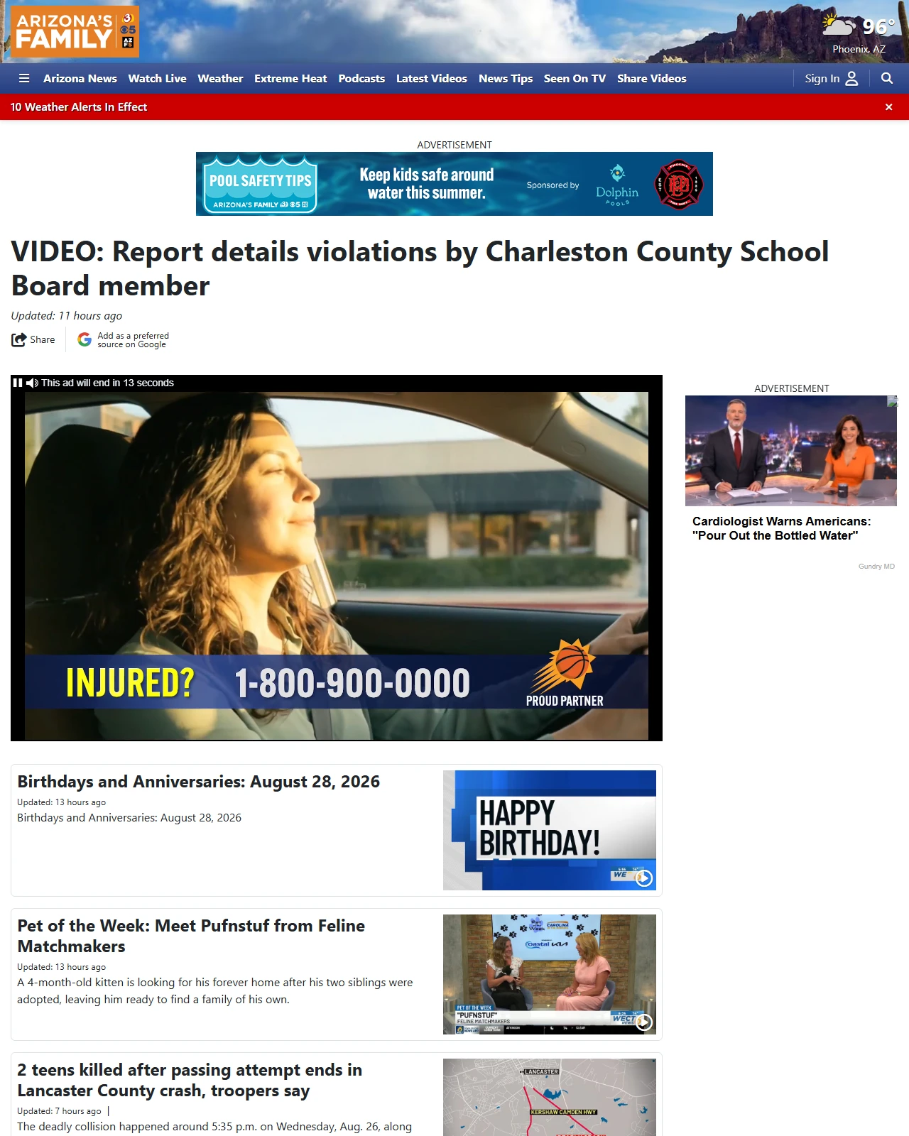 azfamily.com as published: VIDEO: Report details violations by Charleston County School Board member