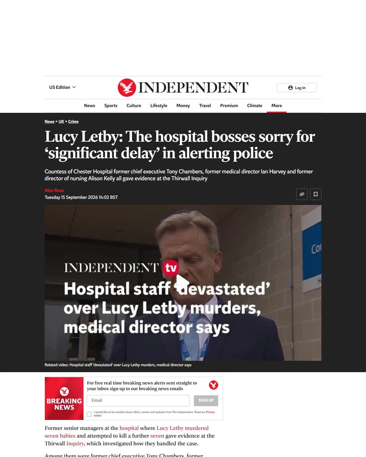 independent.co.uk as published: Lucy Letby: The hospital bosses sorry for ‘significant delay’ in alerting police