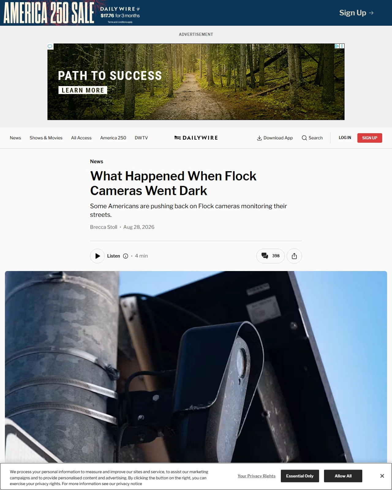 dailywire.com as published: What Happened When Flock Cameras Went Dark