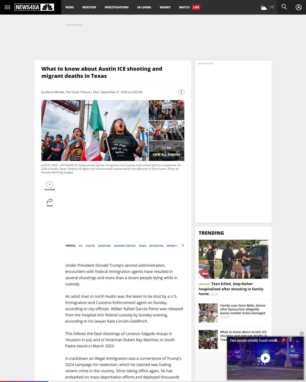 news4sanantonio.com as published: What to know about Austin ICE shooting and migrant deaths in Texas