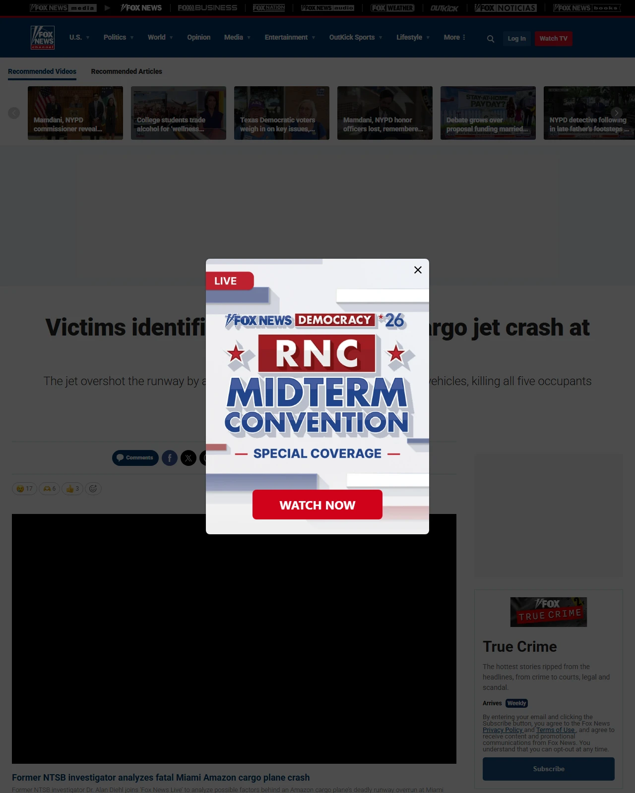 foxnews.com as published: Victims identified in fatal Amazon cargo jet crash at Miami airport