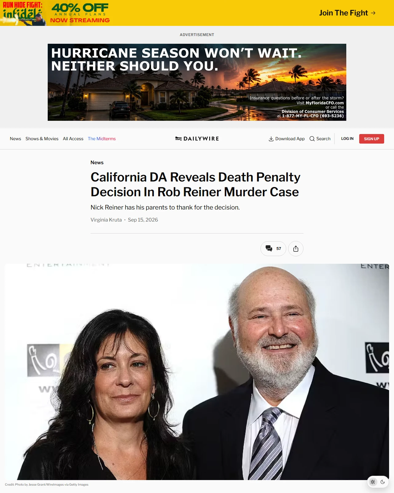 dailywire.com as published: California DA Reveals Death Penalty Decision In Rob Reiner Murder Case