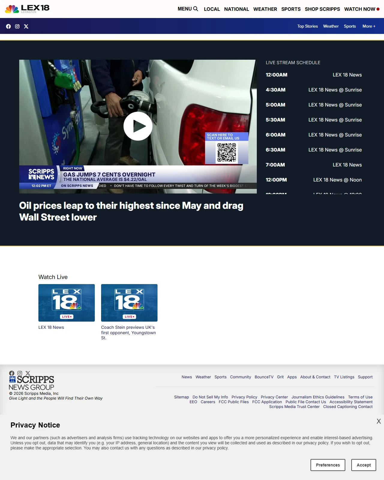lex18.com as published: Oil prices leap to their highest since May and drag Wall Street lower