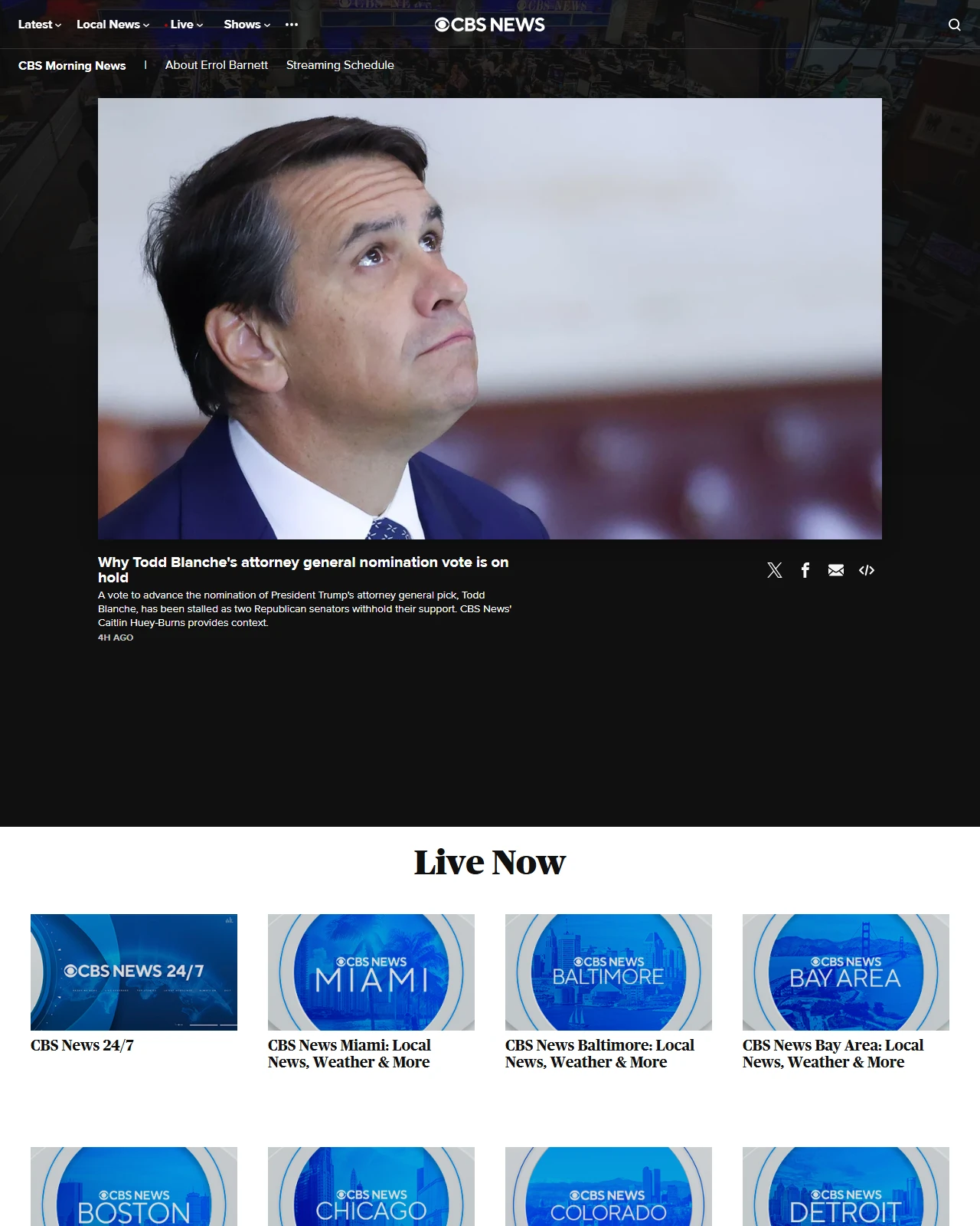 cbsnews.com as published: Why Todd Blanche's attorney general nomination vote is on hold
