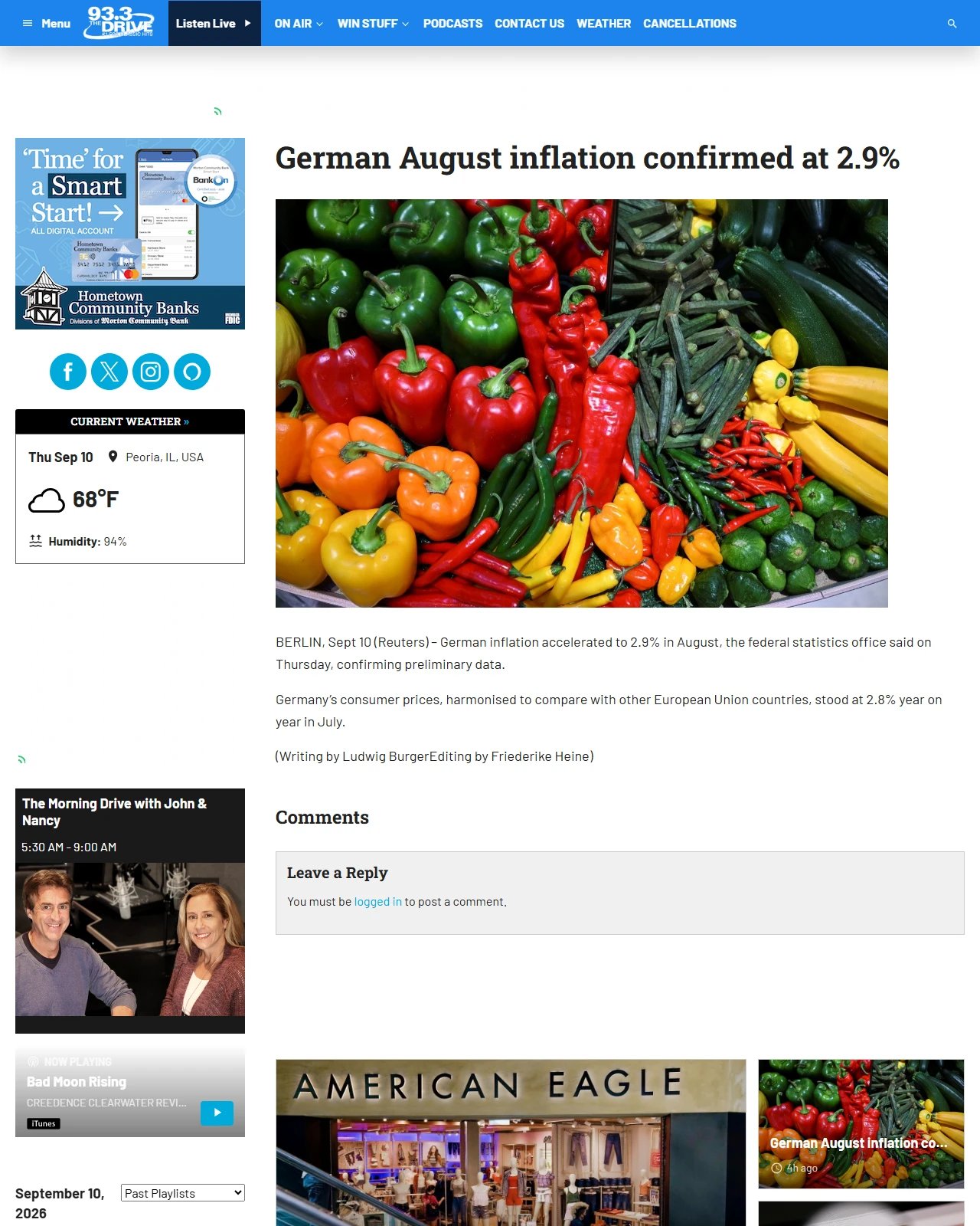 933thedrive.com as published: German August inflation confirmed at 2.9%