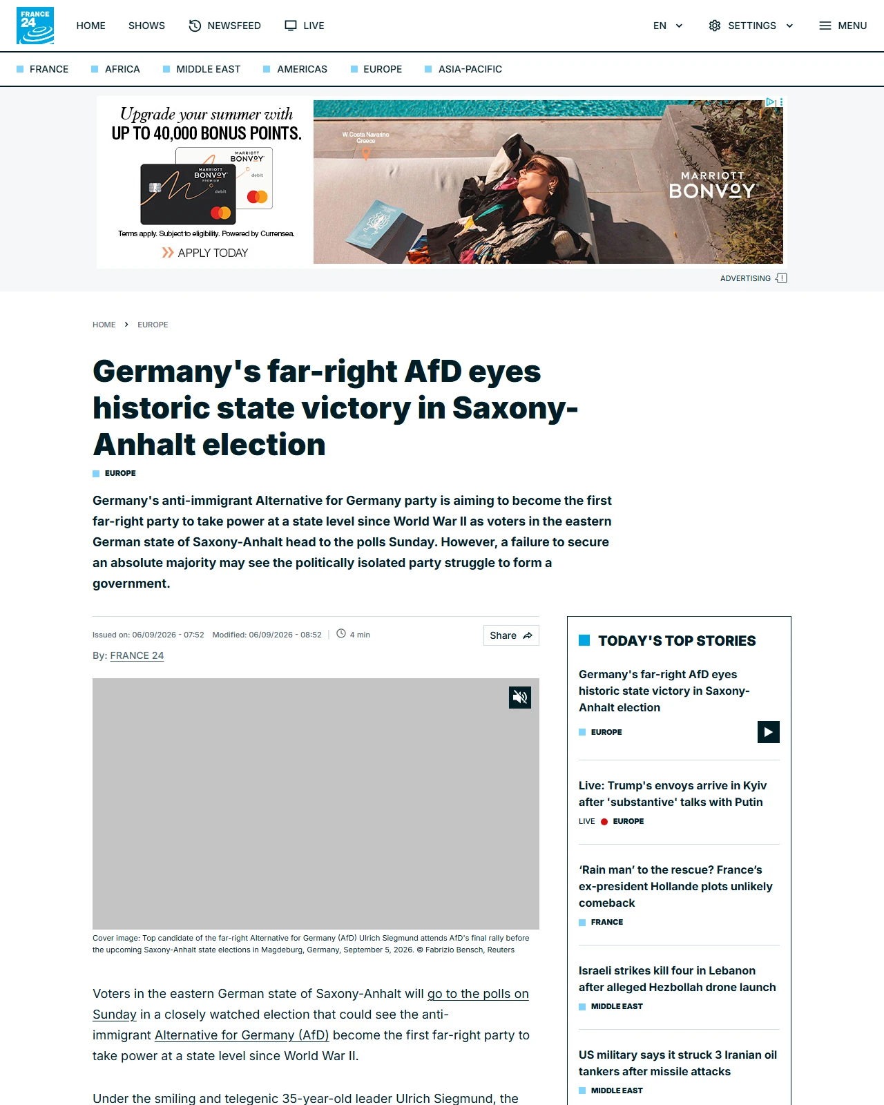 s.france24.com as published: Germany's far-right AfD eyes historic state victory in Saxony-Anhalt election