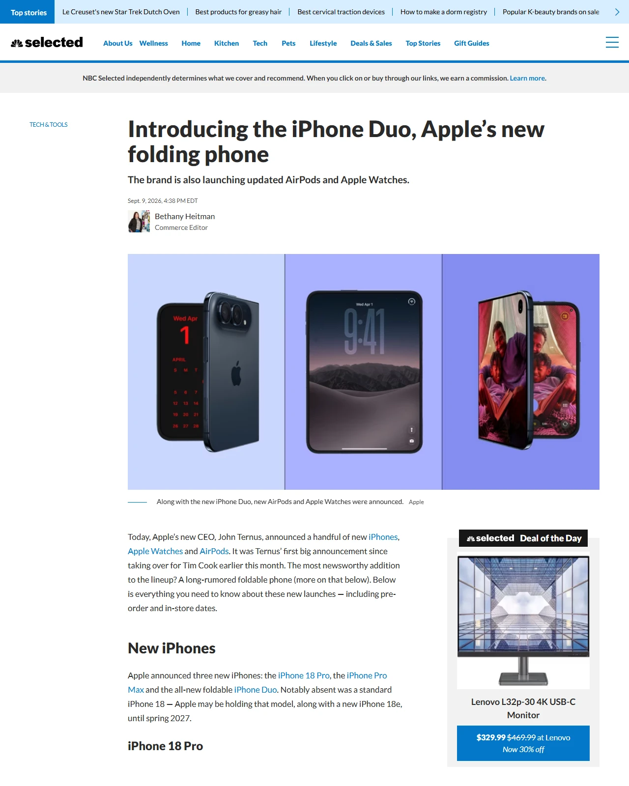 nbcnews.com as published: Apple just launched a folding iPhone — here’s what you need to know