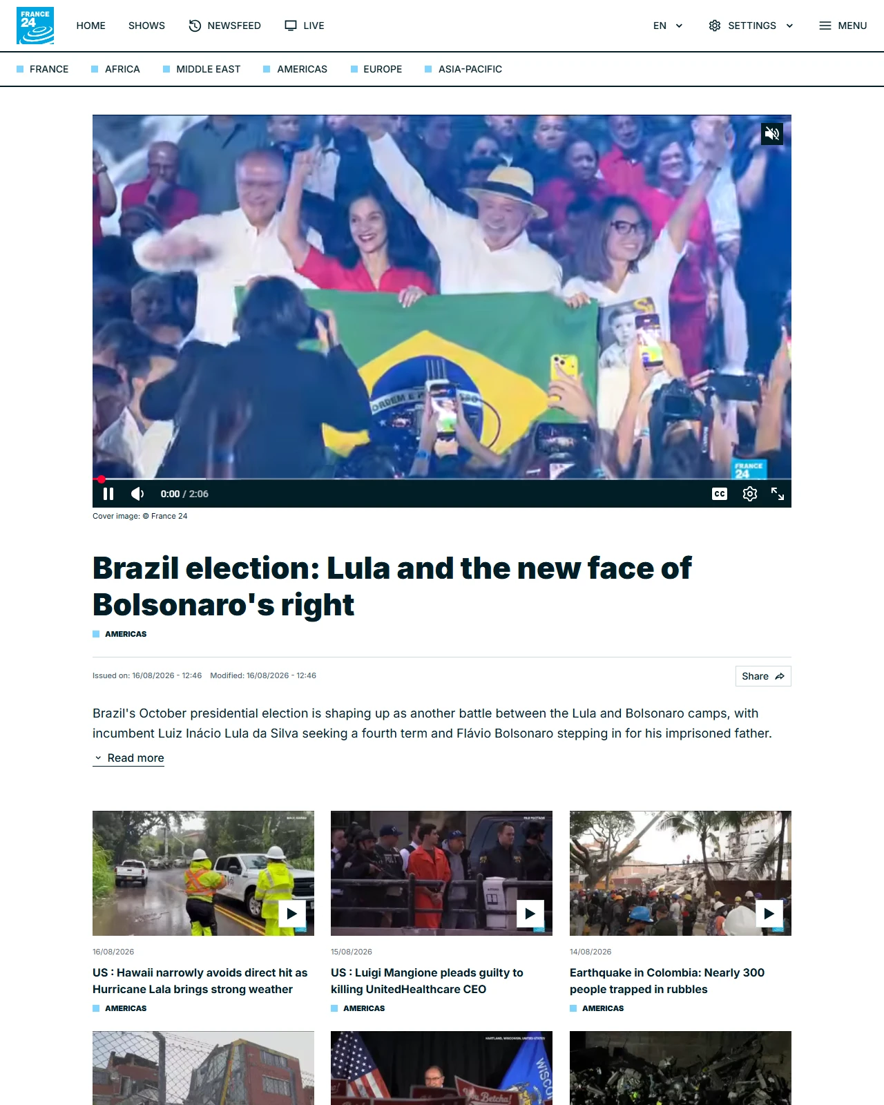 france24.com as published: Brazil election: Lula and the new face of Bolsonaro's right