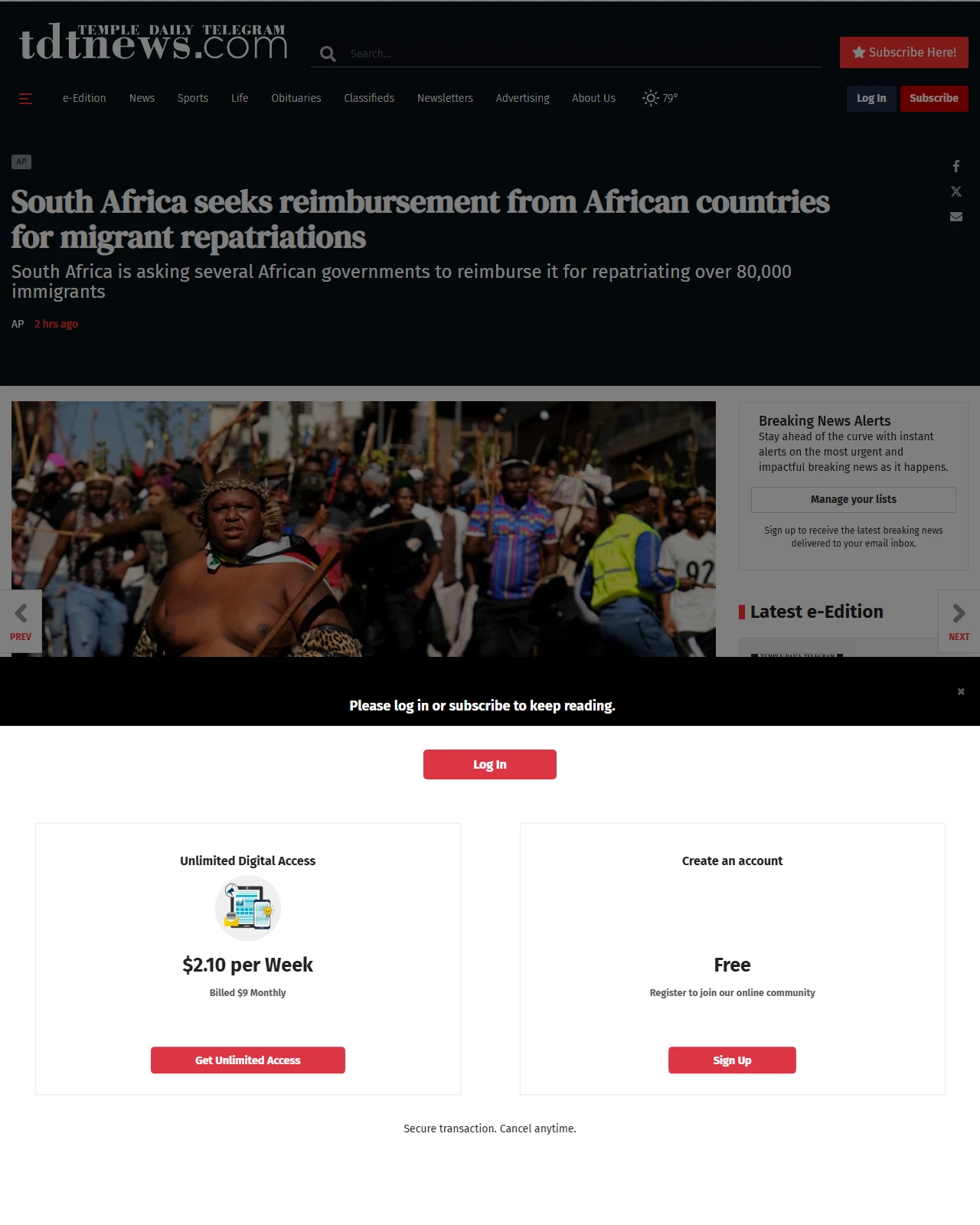 tdtnews.com as published: South Africa seeks reimbursement from African countries for migrant repatriations