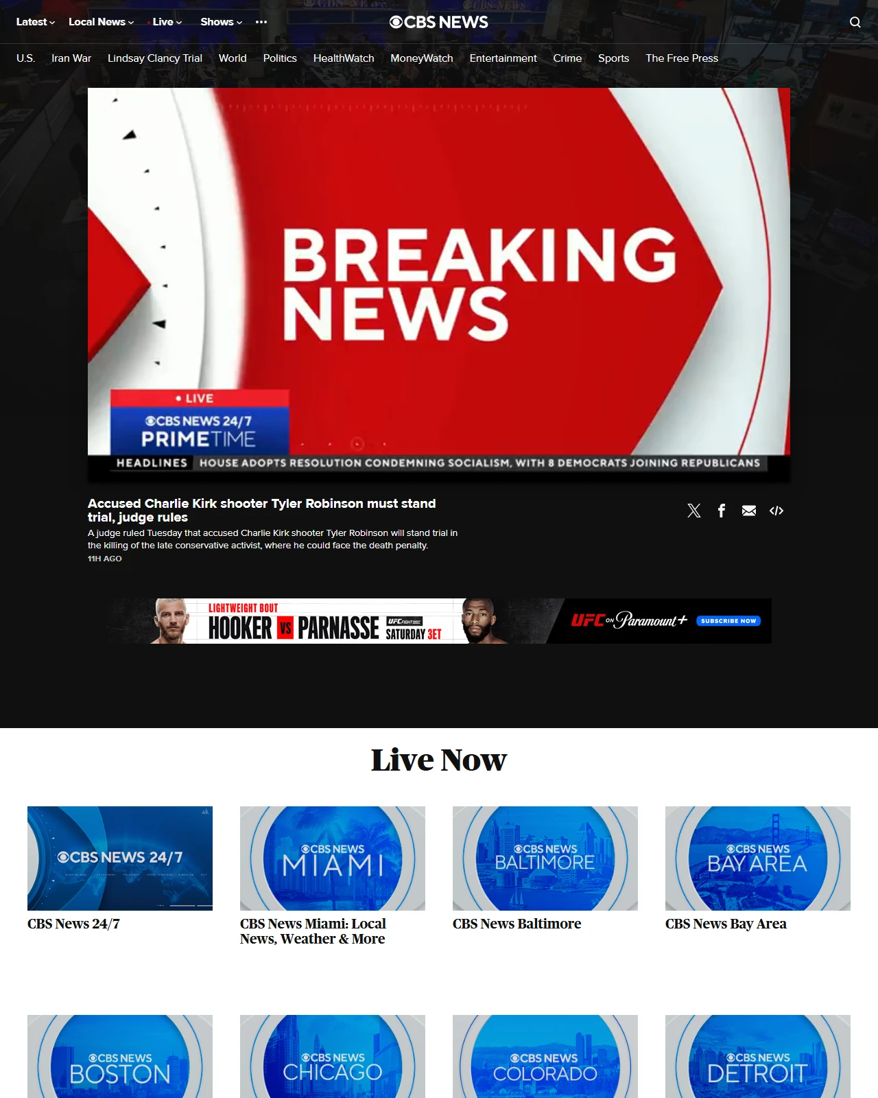 cbsnews.com as published: Accused Charlie Kirk shooter Tyler Robinson must stand trial, judge rules