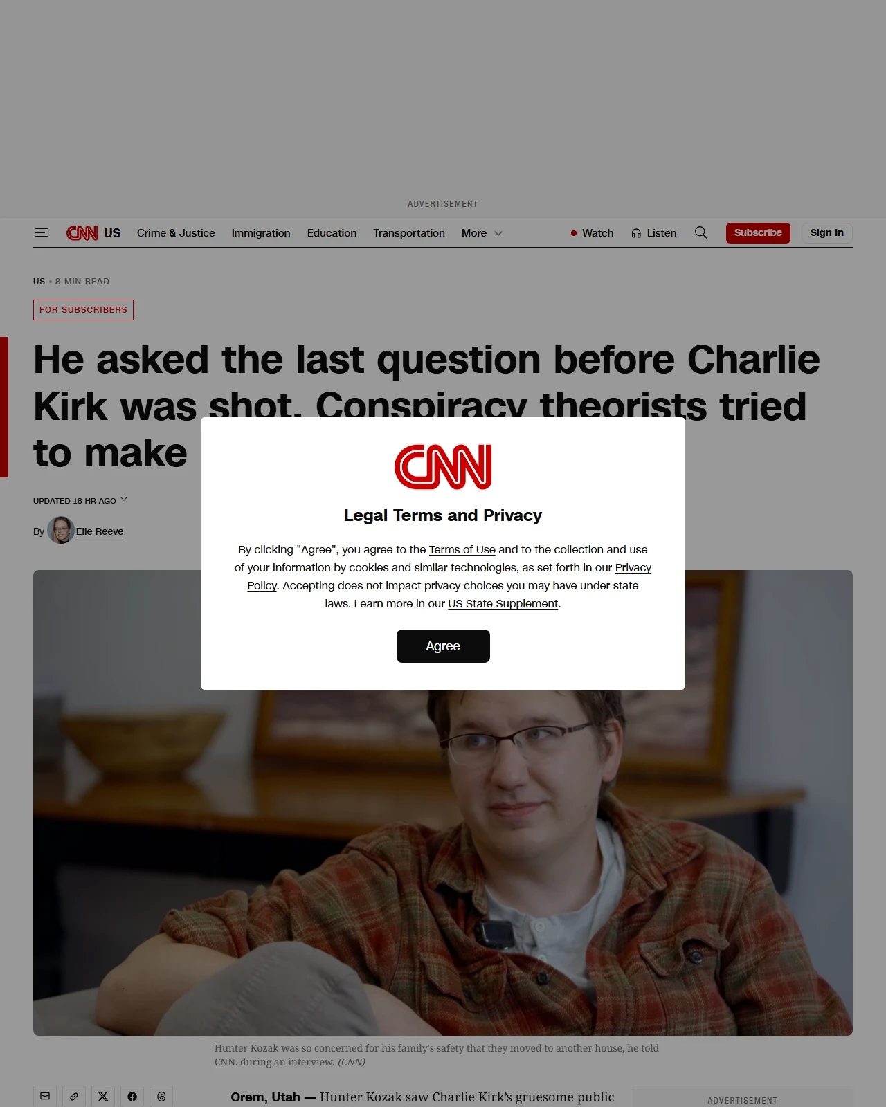 cnn.com as published: He asked the last question before Charlie Kirk was shot. Conspiracy theorists tried to make him a villain.