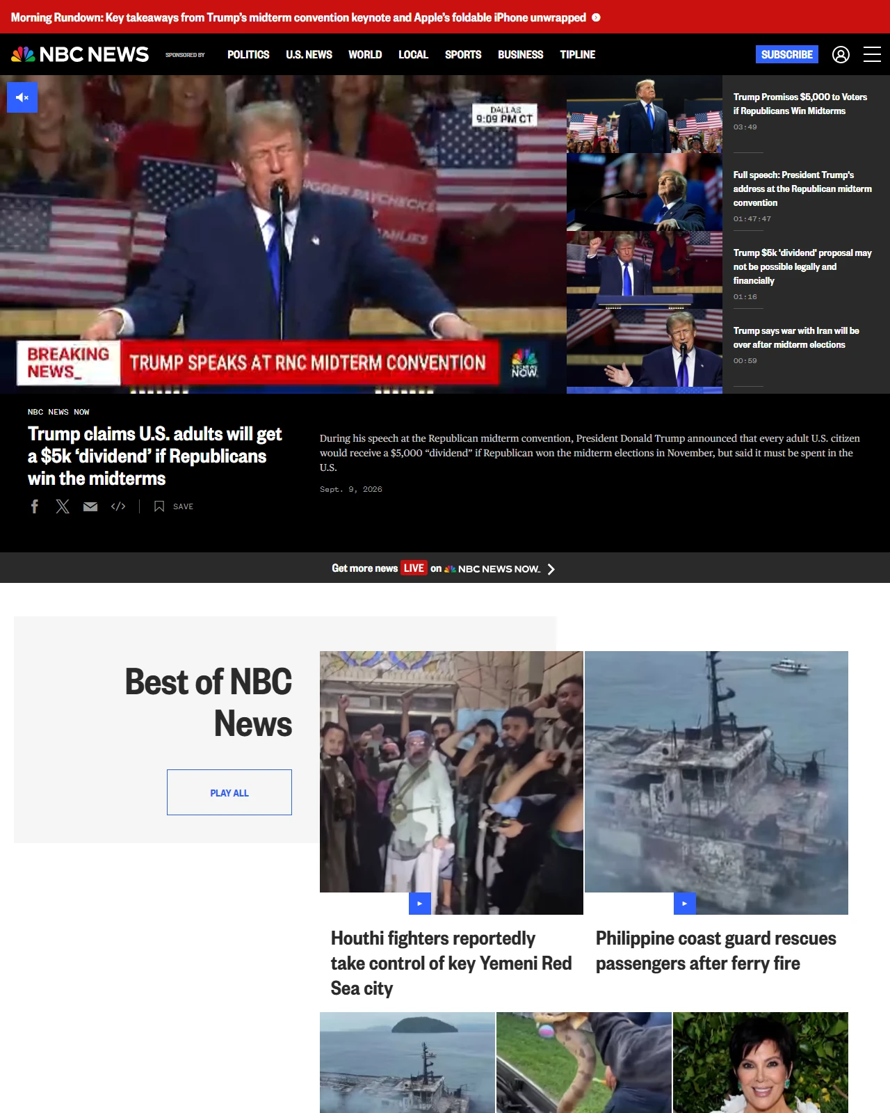 nbcnews.com as published: Trump claims U.S. adults will get a $5k ‘dividend’ if Republicans win the midterms