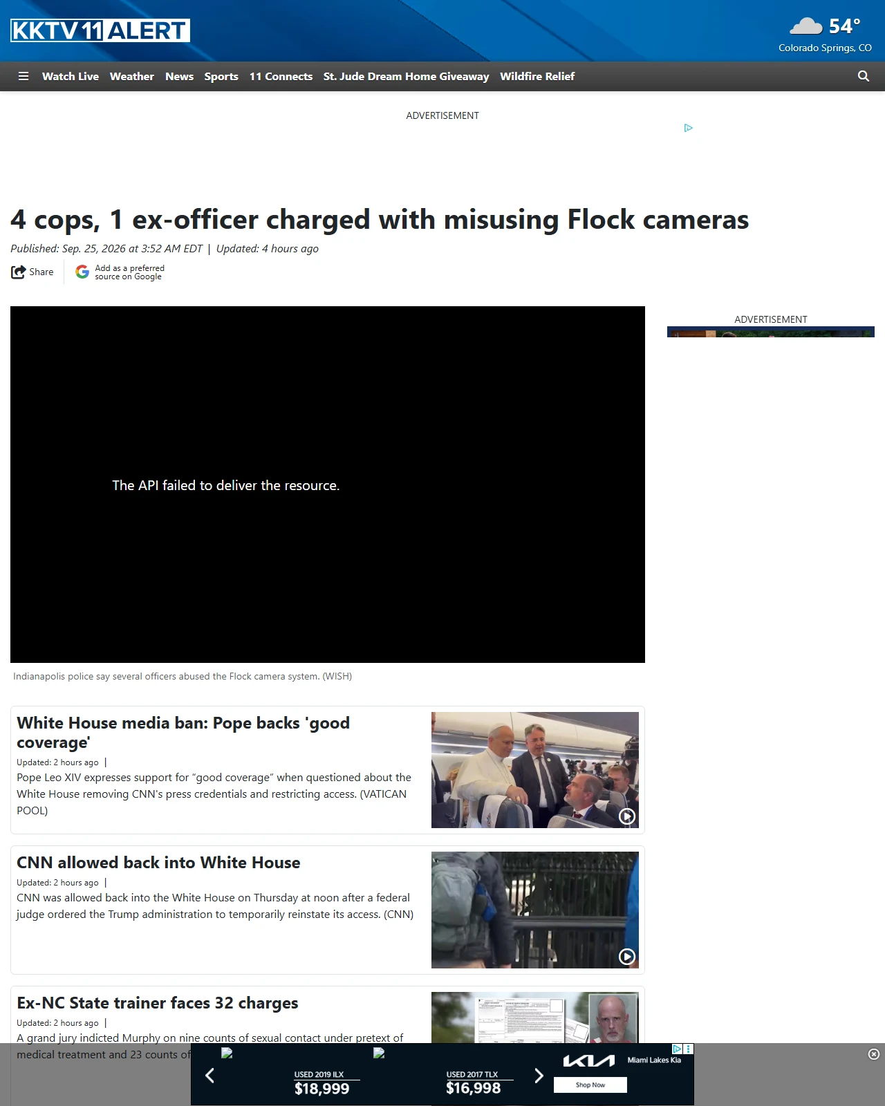 kktv.com as published: 4 cops, 1 ex-officer charged with misusing Flock cameras
