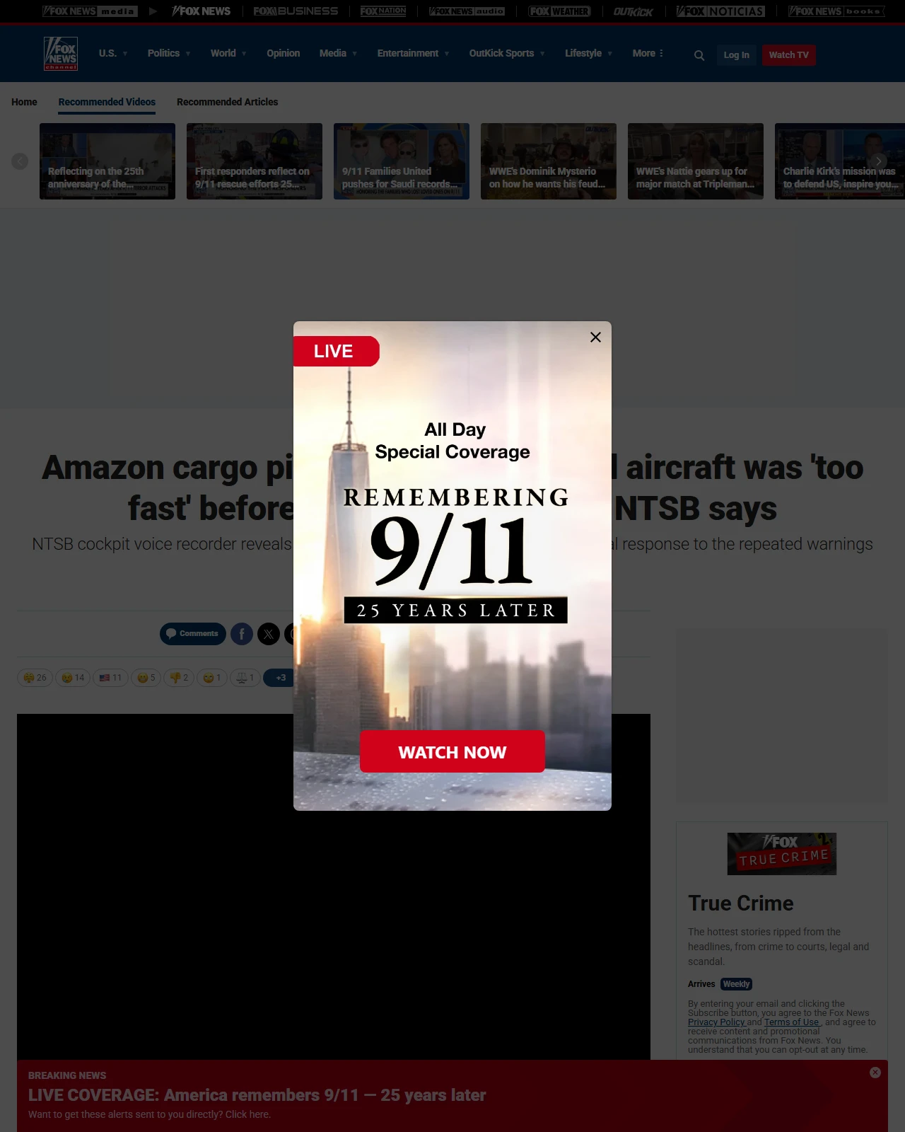 foxnews.com as published: Amazon cargo pilot repeatedly warned aircraft was 'too fast' before deadly Miami crash, NTSB says
