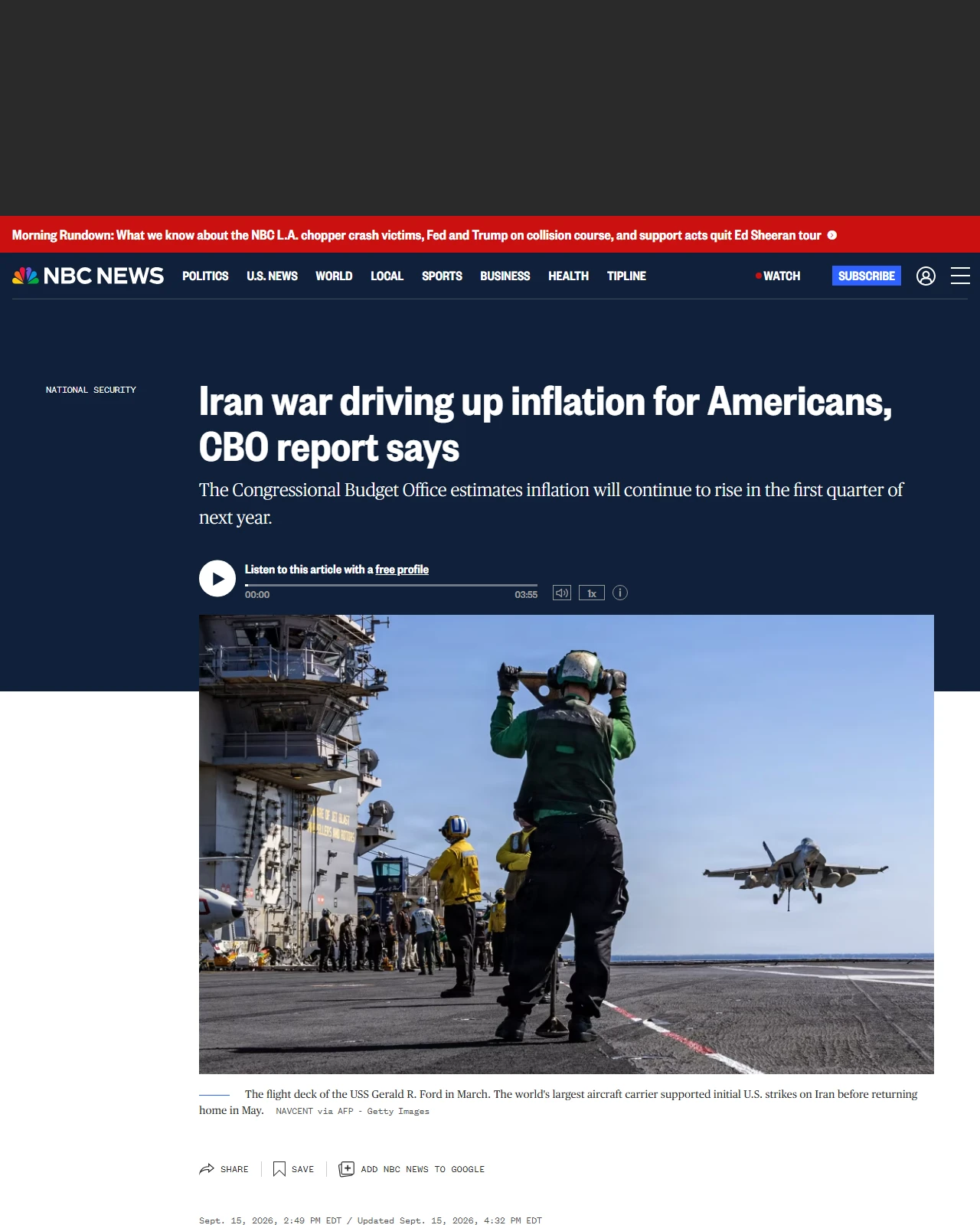 nbcnews.com as published: Iran war driving up inflation for Americans, CBO report says