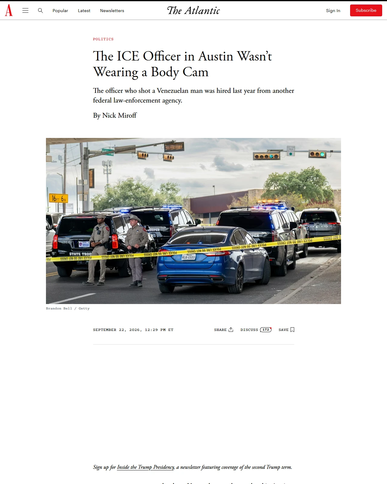 theatlantic.com as published: The ICE Officer in Austin Wasn’t Wearing a Body Cam