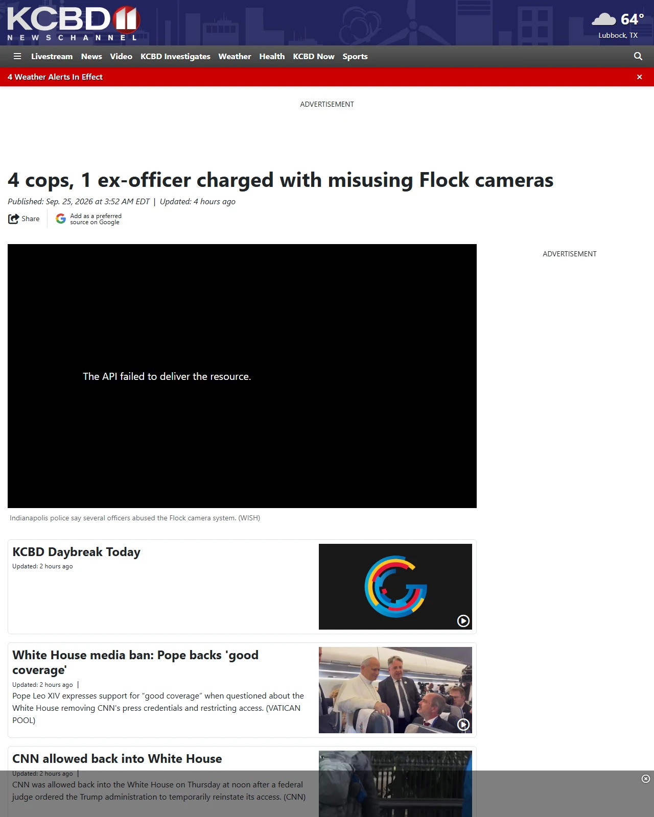 kcbd.com as published: 4 cops, 1 ex-officer charged with misusing Flock cameras