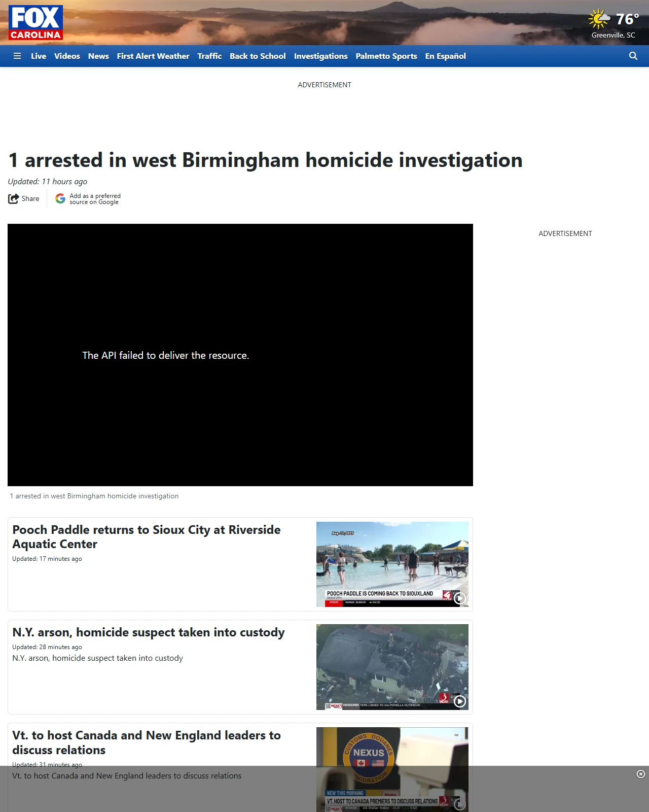 foxcarolina.com as published: 1 arrested in west Birmingham homicide investigation
