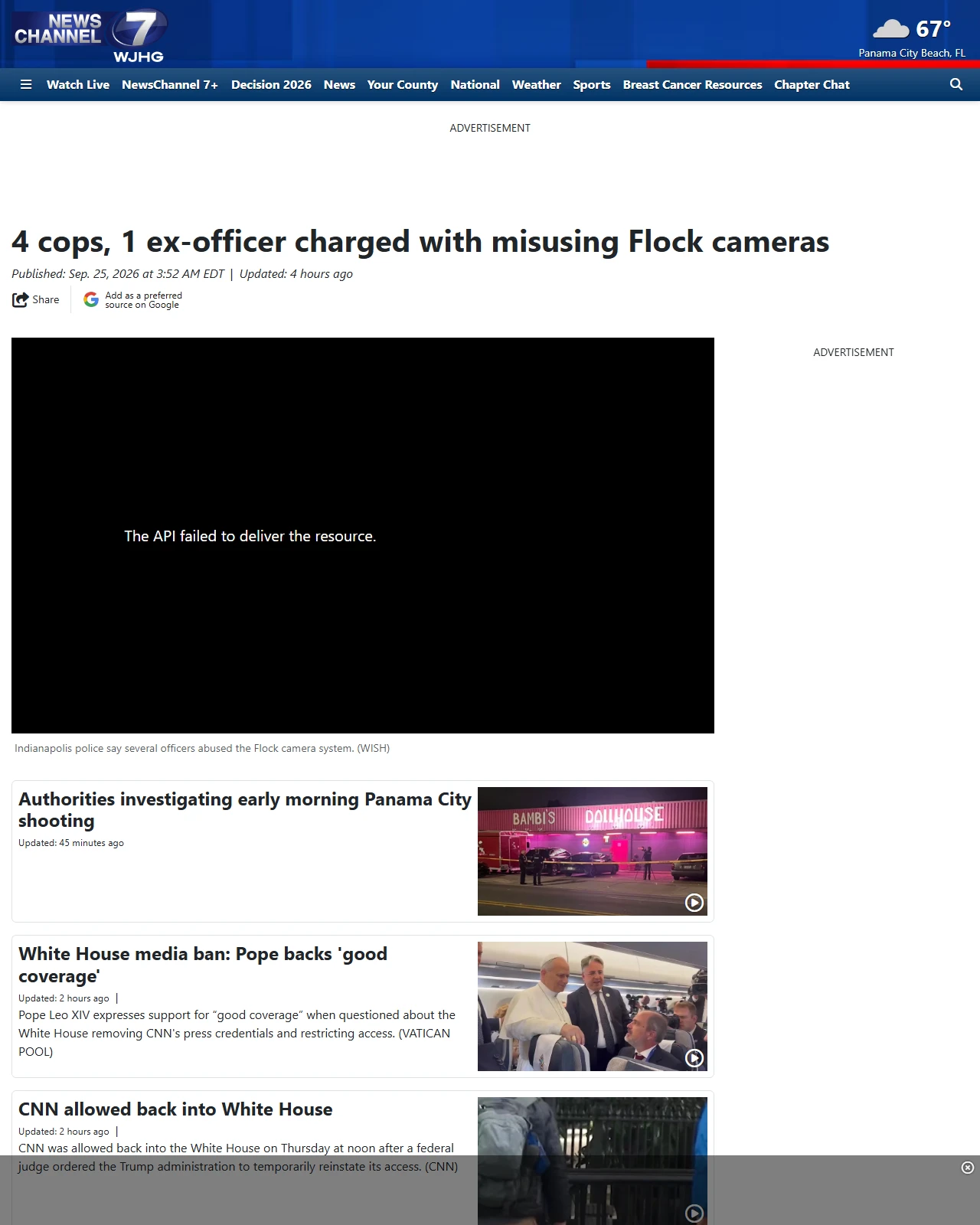 wjhg.com as published: 4 cops, 1 ex-officer charged with misusing Flock cameras