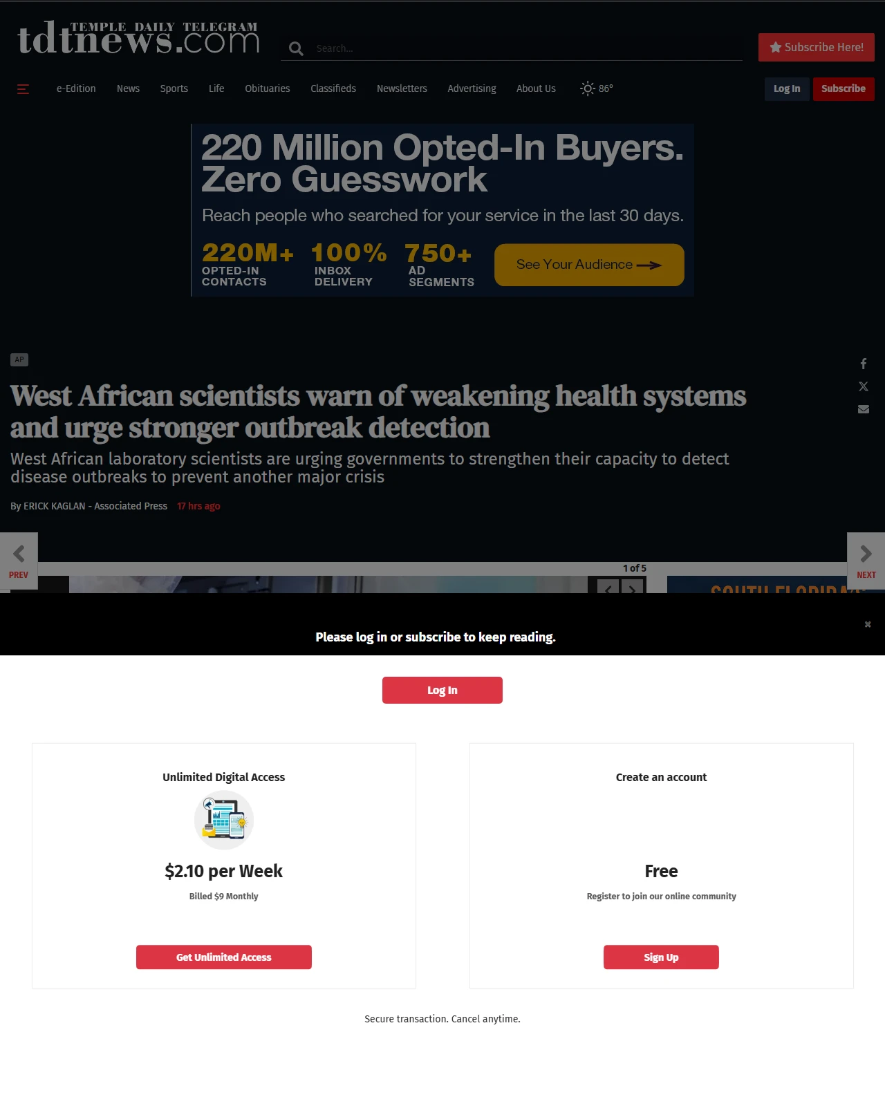 tdtnews.com as published: West African scientists warn of weakening health systems and urge stronger outbreak detection