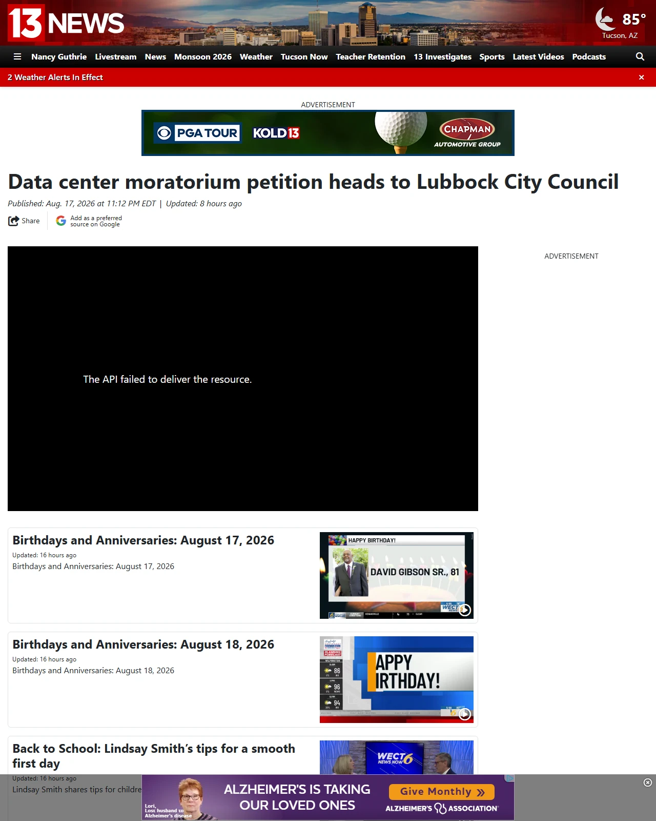 kold.com as published: Data center moratorium petition heads to Lubbock City Council
