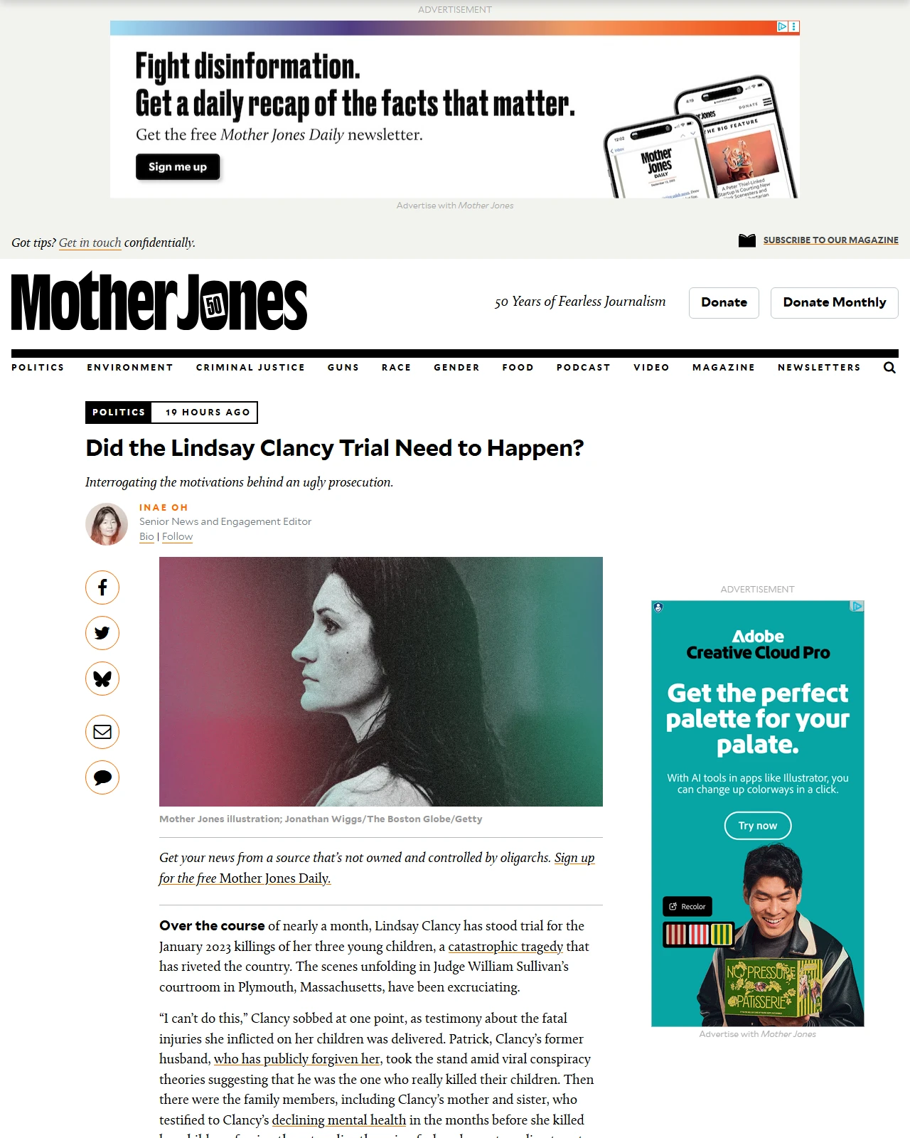 motherjones.com as published: Did the Lindsay Clancy Trial Need to Happen?
