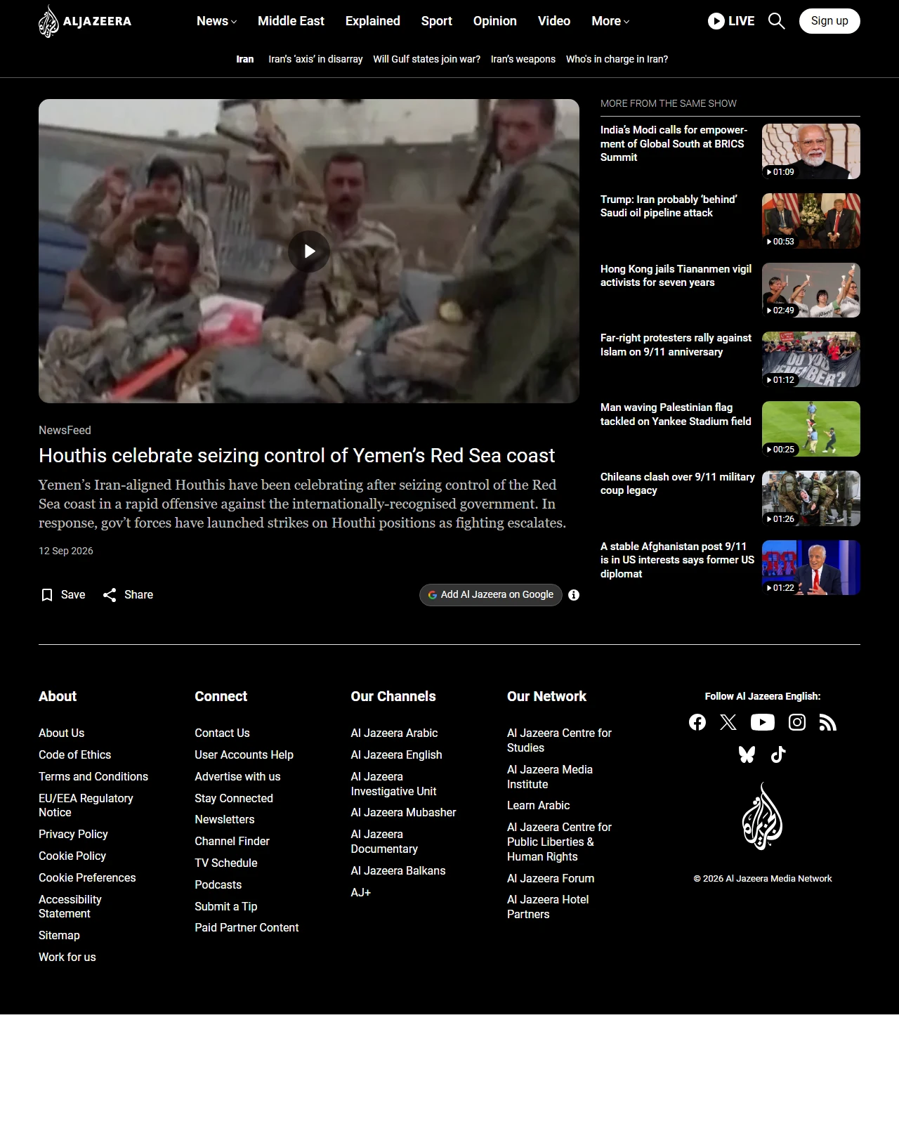 aljazeera.com as published: Houthis celebrate seizing control of Yemen’s Red Sea coast